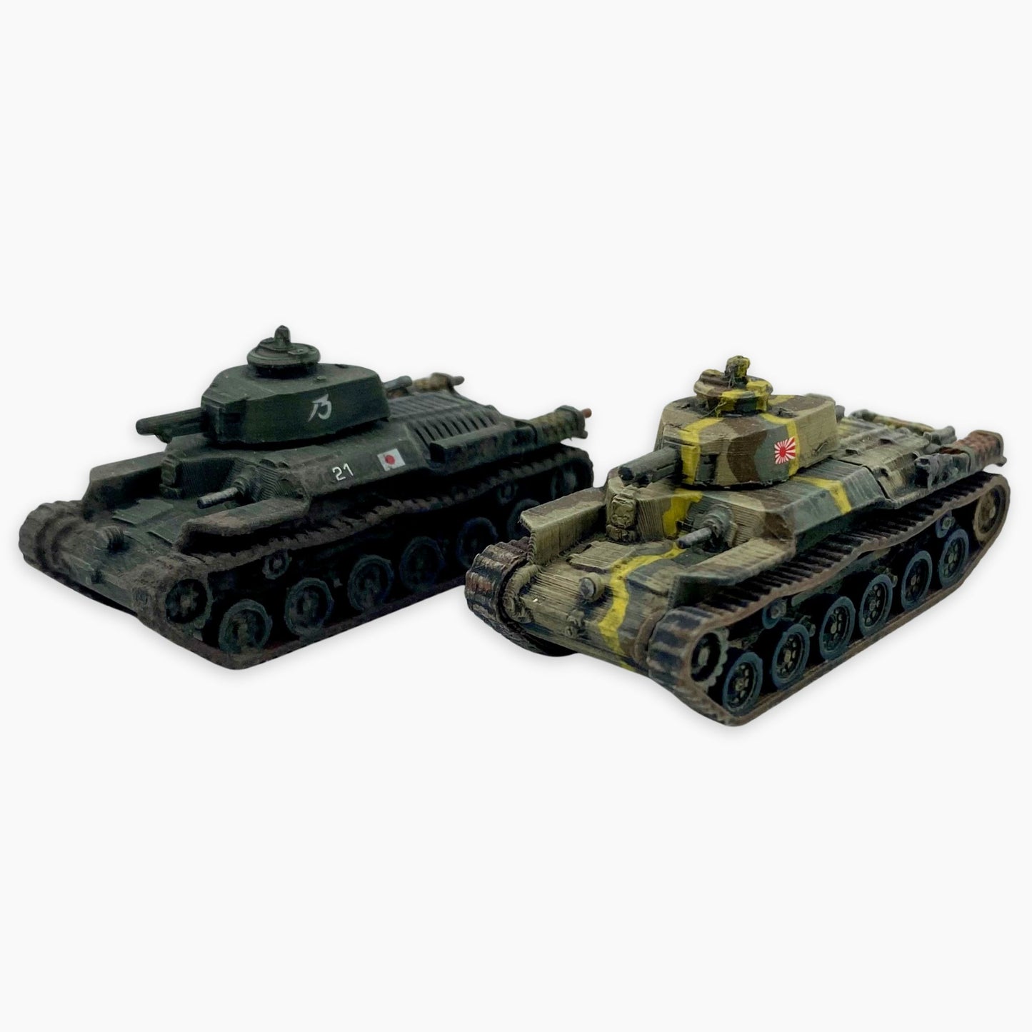 Painted ShinHoTo Chi-Ha 1:100 "15mm" scale - Set of 2