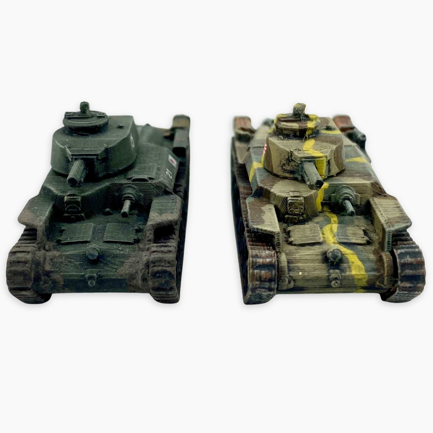 Painted ShinHoTo Chi-Ha 1:100 "15mm" scale - Set of 2