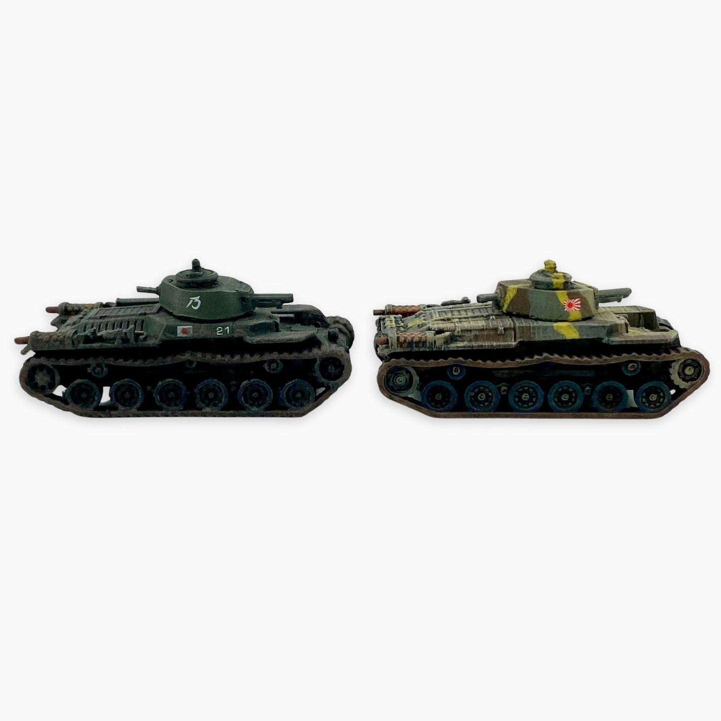 Painted ShinHoTo Chi-Ha 1:100 "15mm" scale - Set of 2