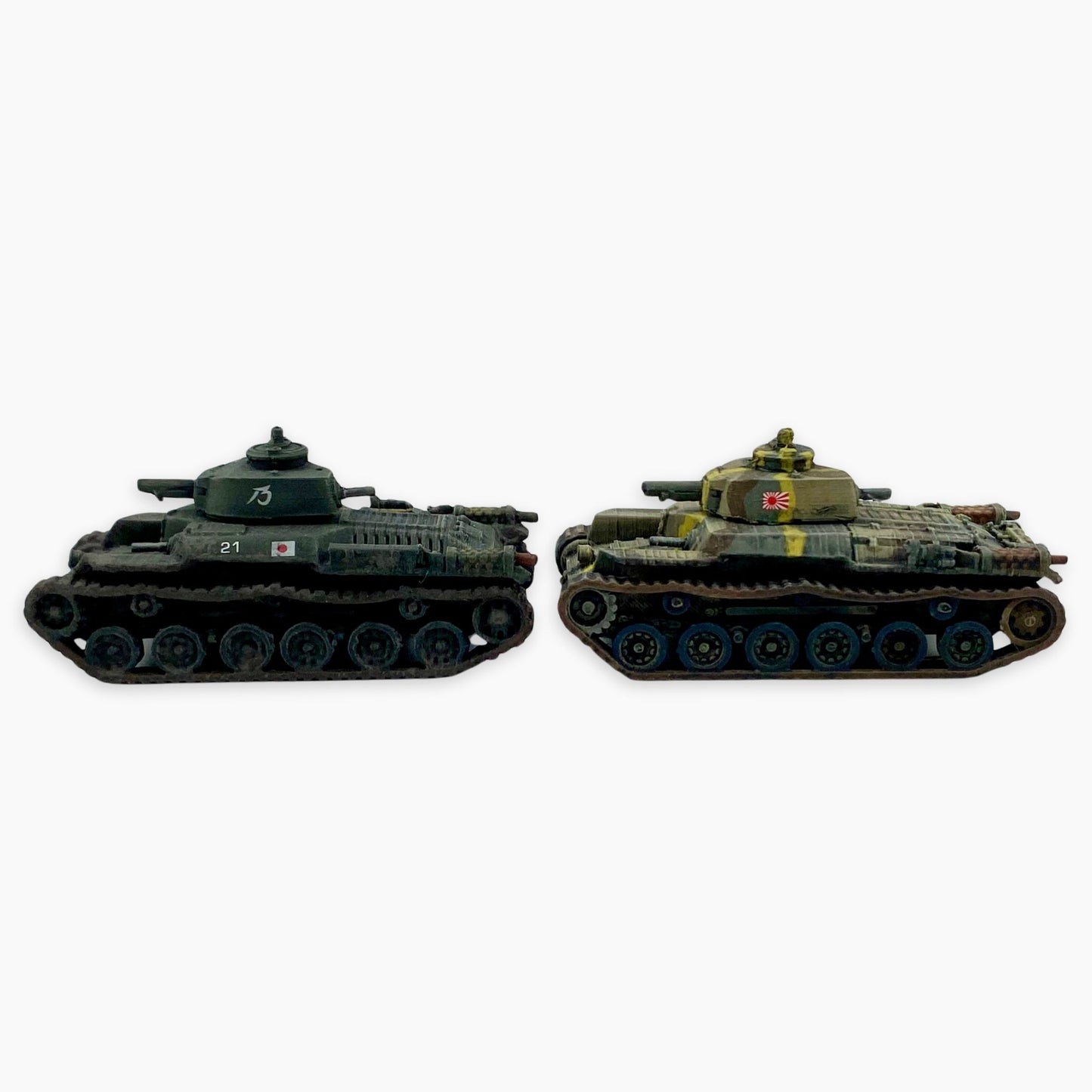 Painted ShinHoTo Chi-Ha 1:100 "15mm" scale - Set of 2