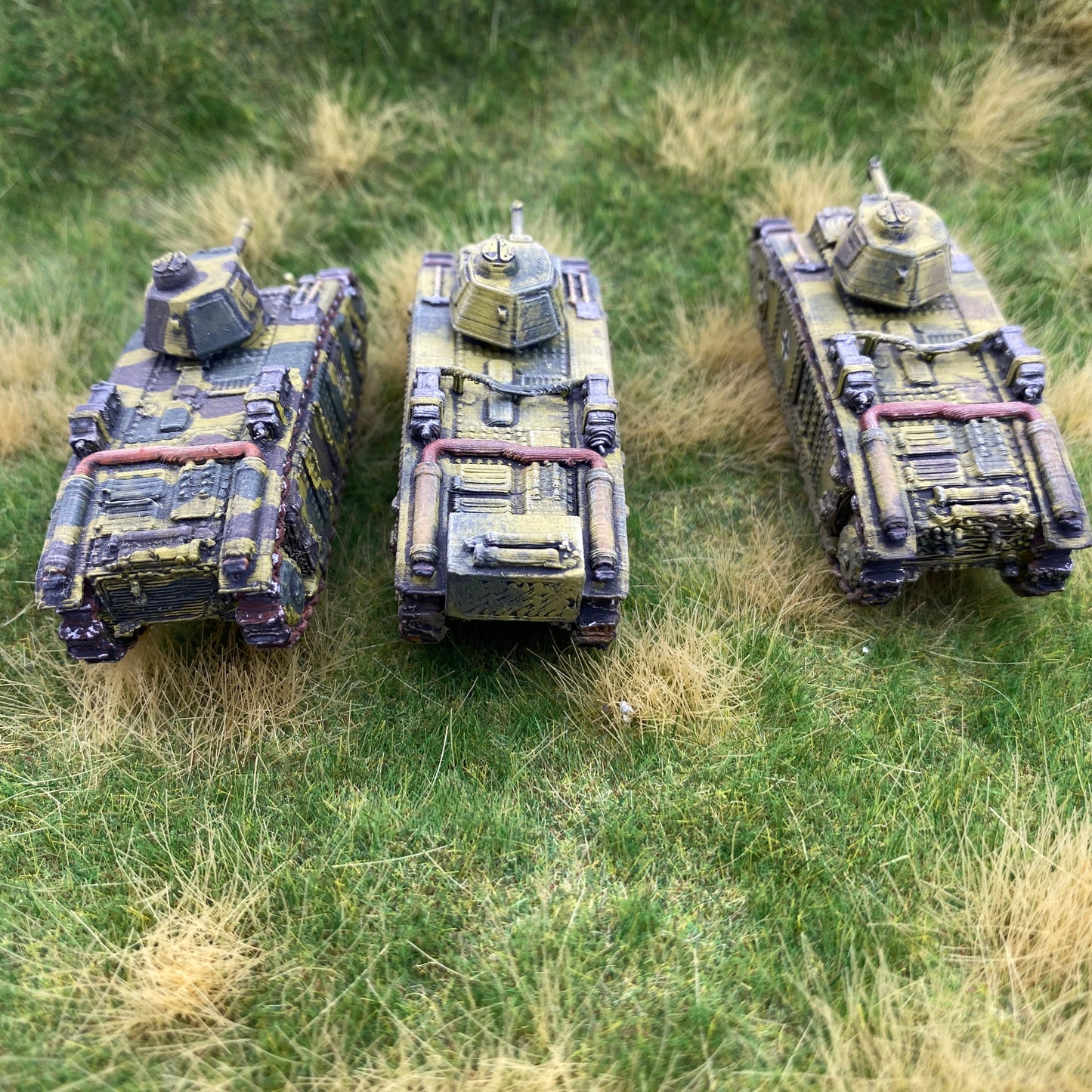 15mm Painted Panzerkampfwagen B-2 Pack of 3