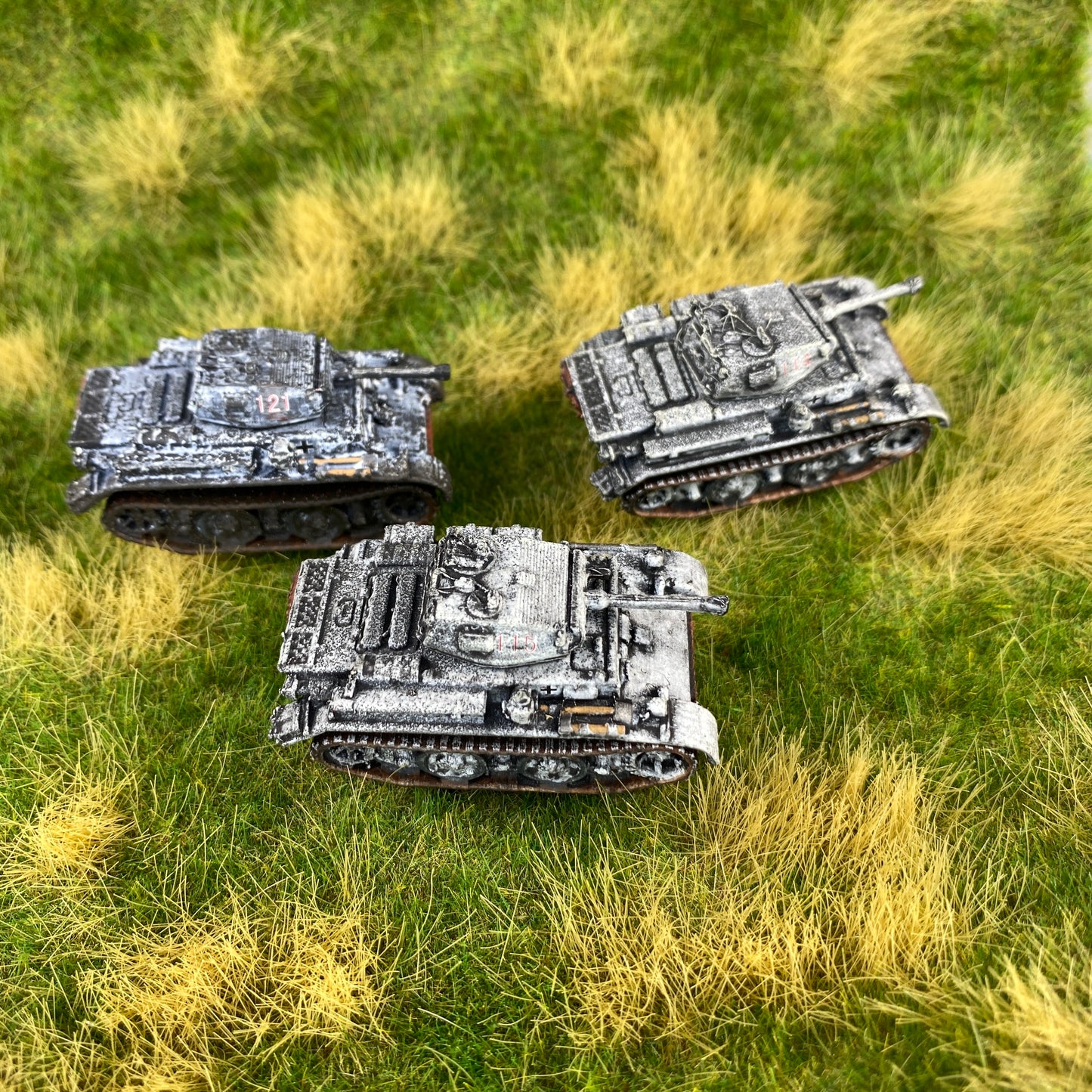 15mm Painted Panzer II Luchs Pack of 3