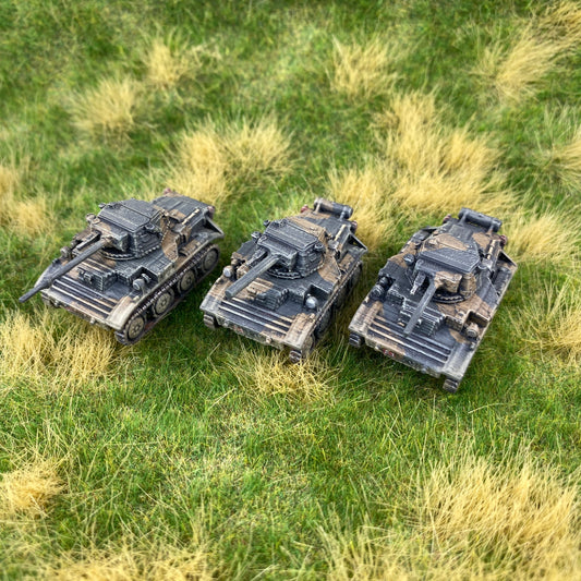 15mm Painted Light Tank Mk VII Tetrarch Pack of 3