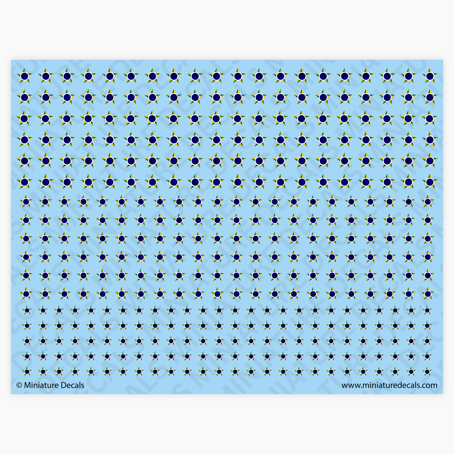 Roundel of Brazil (star) Waterslide Decals