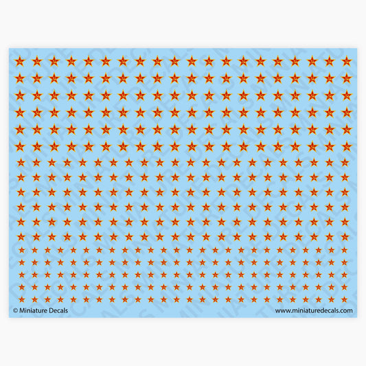 Red Star Hammer and Sickle Waterslide Decals