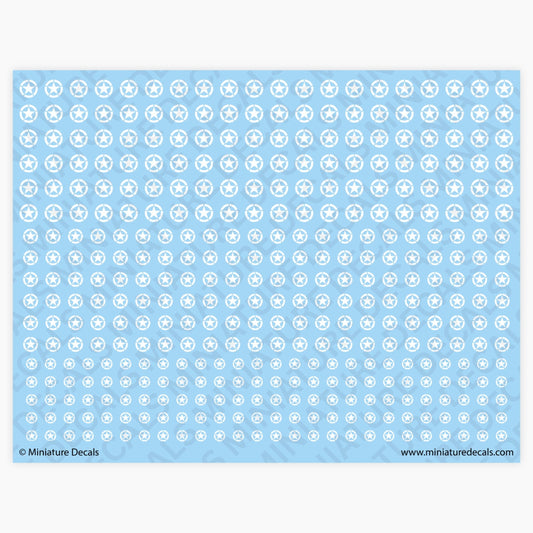 Allied Stars (stencil circles) Waterslide Decals