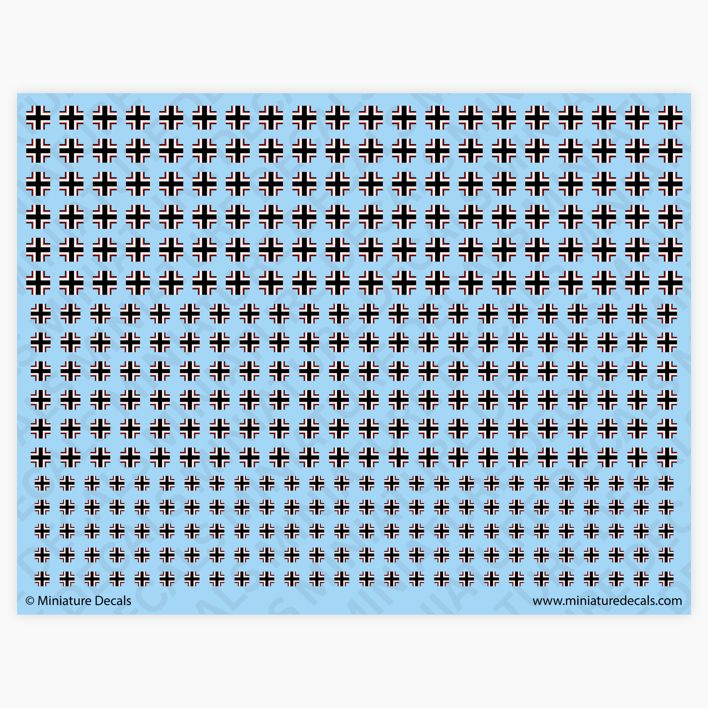 Balkenkreuz Cross (red border) Waterslide Decals