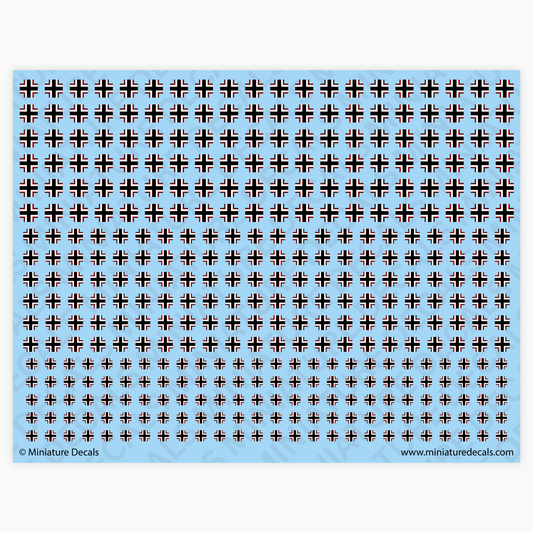 Balkenkreuz Cross (red border) Waterslide Decals