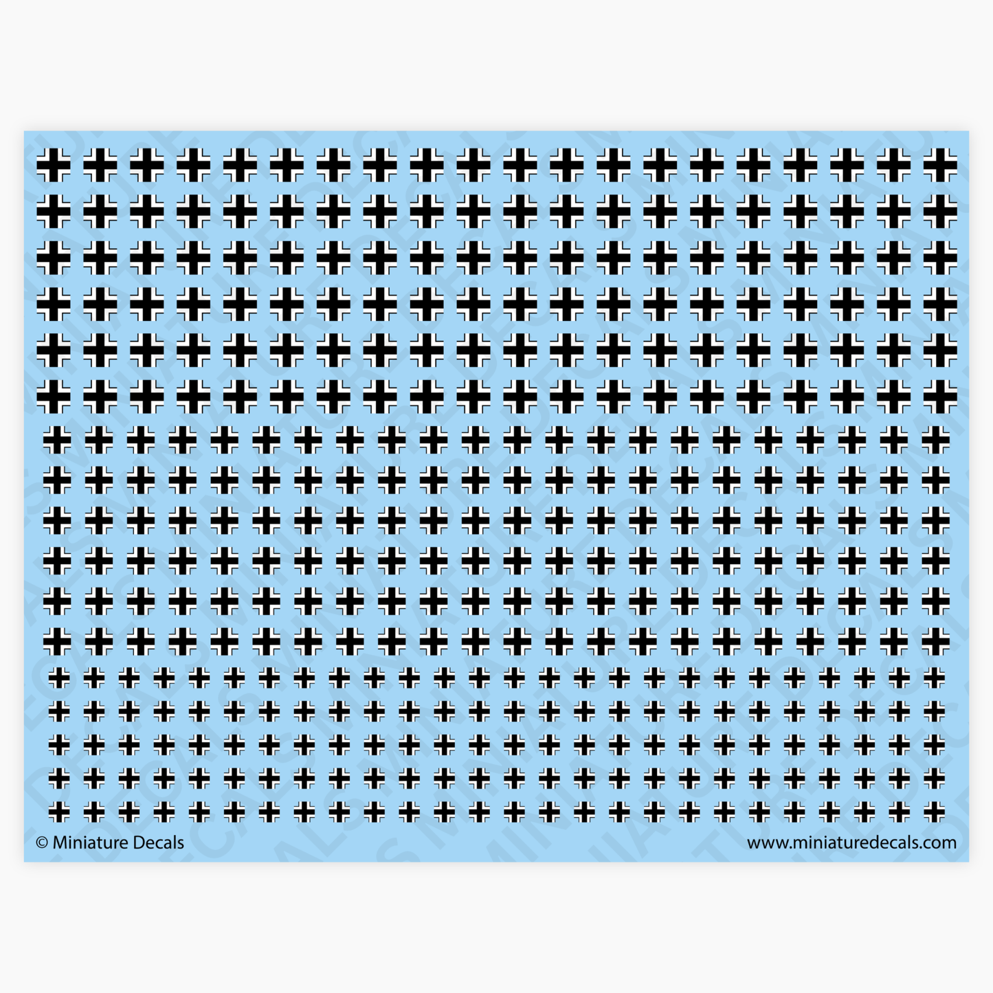 Balkenkreuz Cross (outline) Waterslide Decals