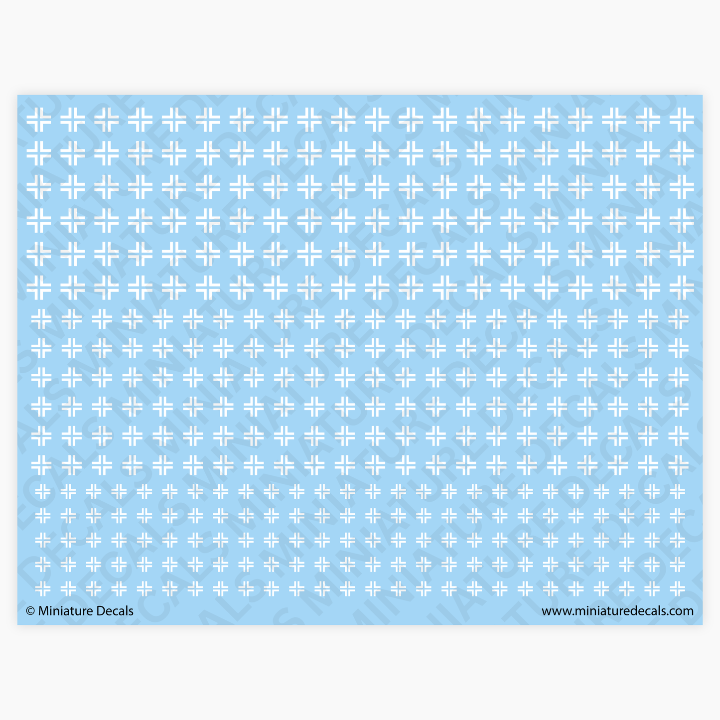 Balkenkreuz Bar Cross (slim white) Waterslide Decals