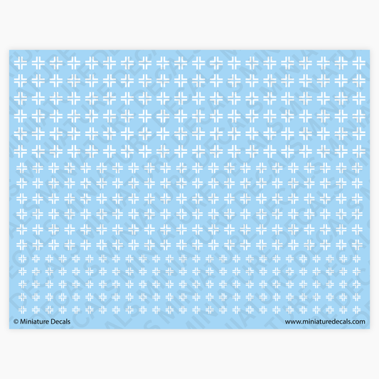 Balkenkreuz Bar Cross (slim white) Waterslide Decals