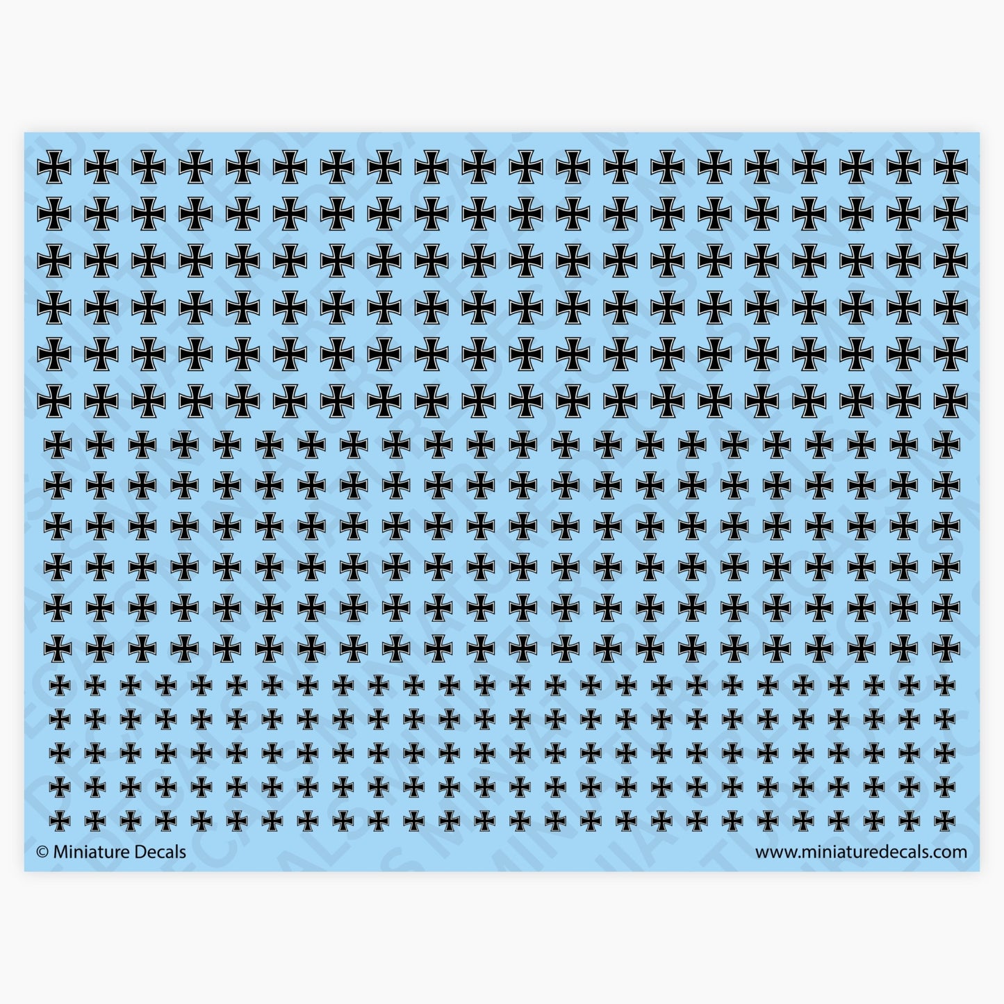 Iron Cross (borders) Waterslide Decals