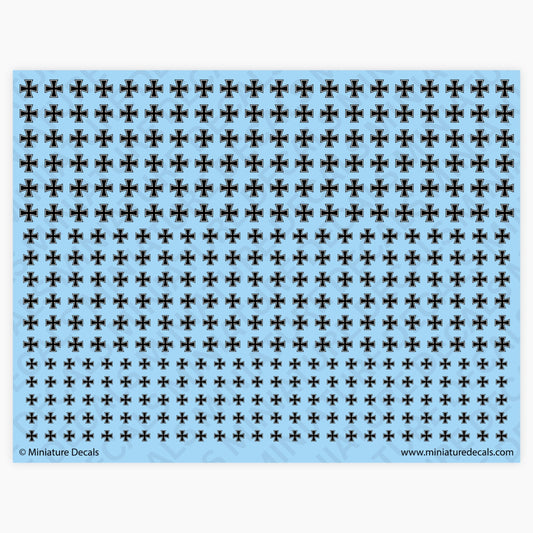 Iron Cross (borders) Waterslide Decals