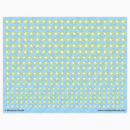 Allied Stars (white stars yellow solid circles)