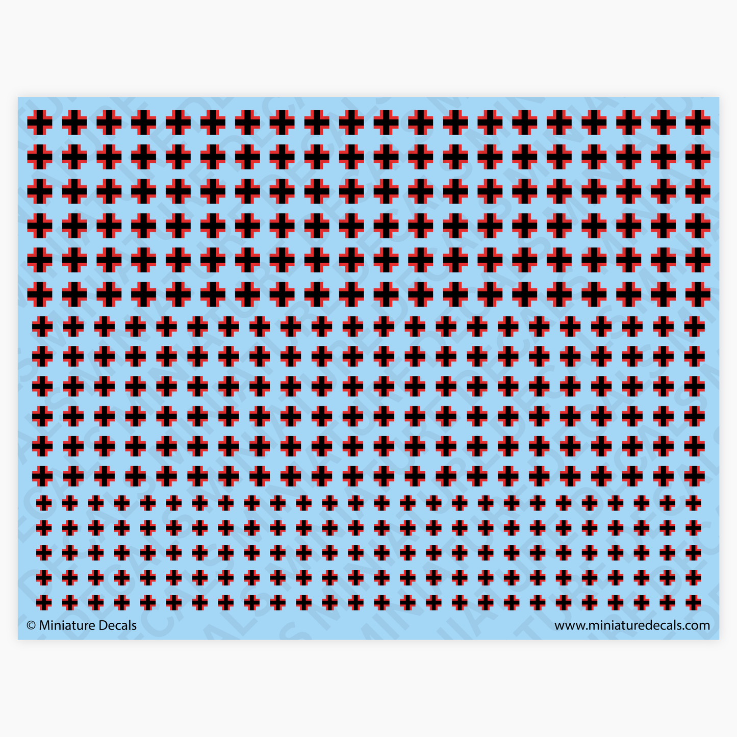 Balkenkreuz Cross (red) Waterslide Decals