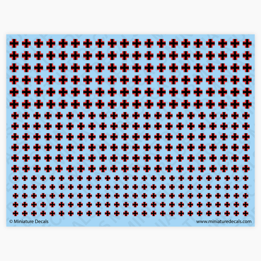 Balkenkreuz Cross (red) Waterslide Decals