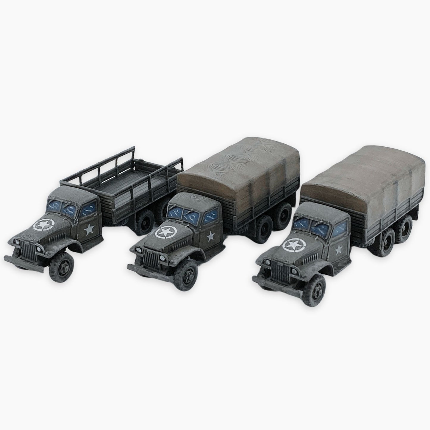 HO scale Painted GMC CCKW Pack of 3