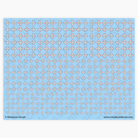 Hungarian Maltese Cross (narrow) Waterslide Decals