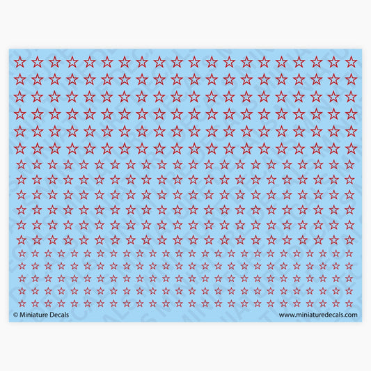 Soviet Stars (borders) Waterslide Decals