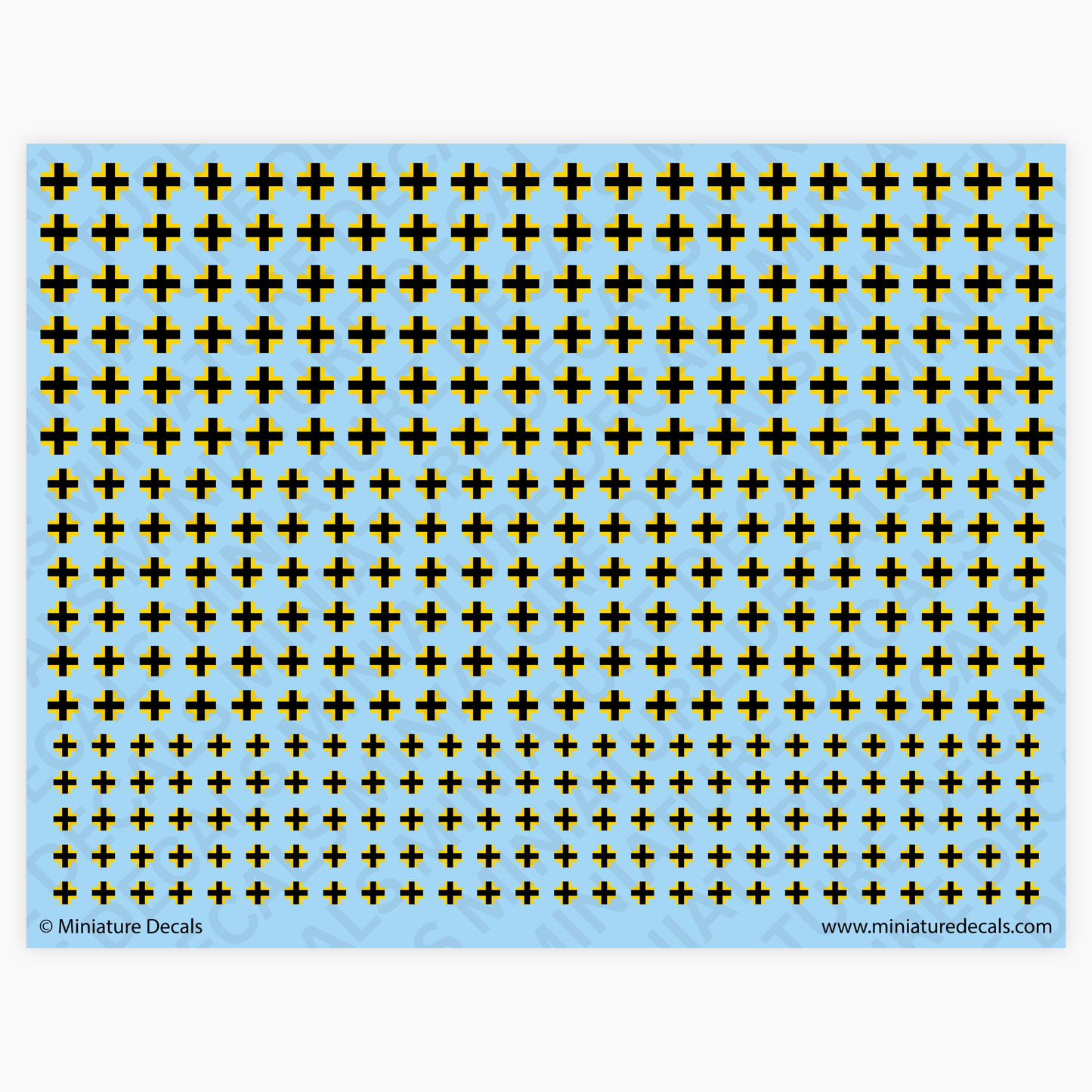Balkenkreuz Cross (yellow) Waterslide Decals