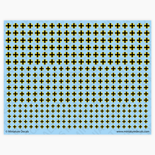 Balkenkreuz Cross (yellow) Waterslide Decals