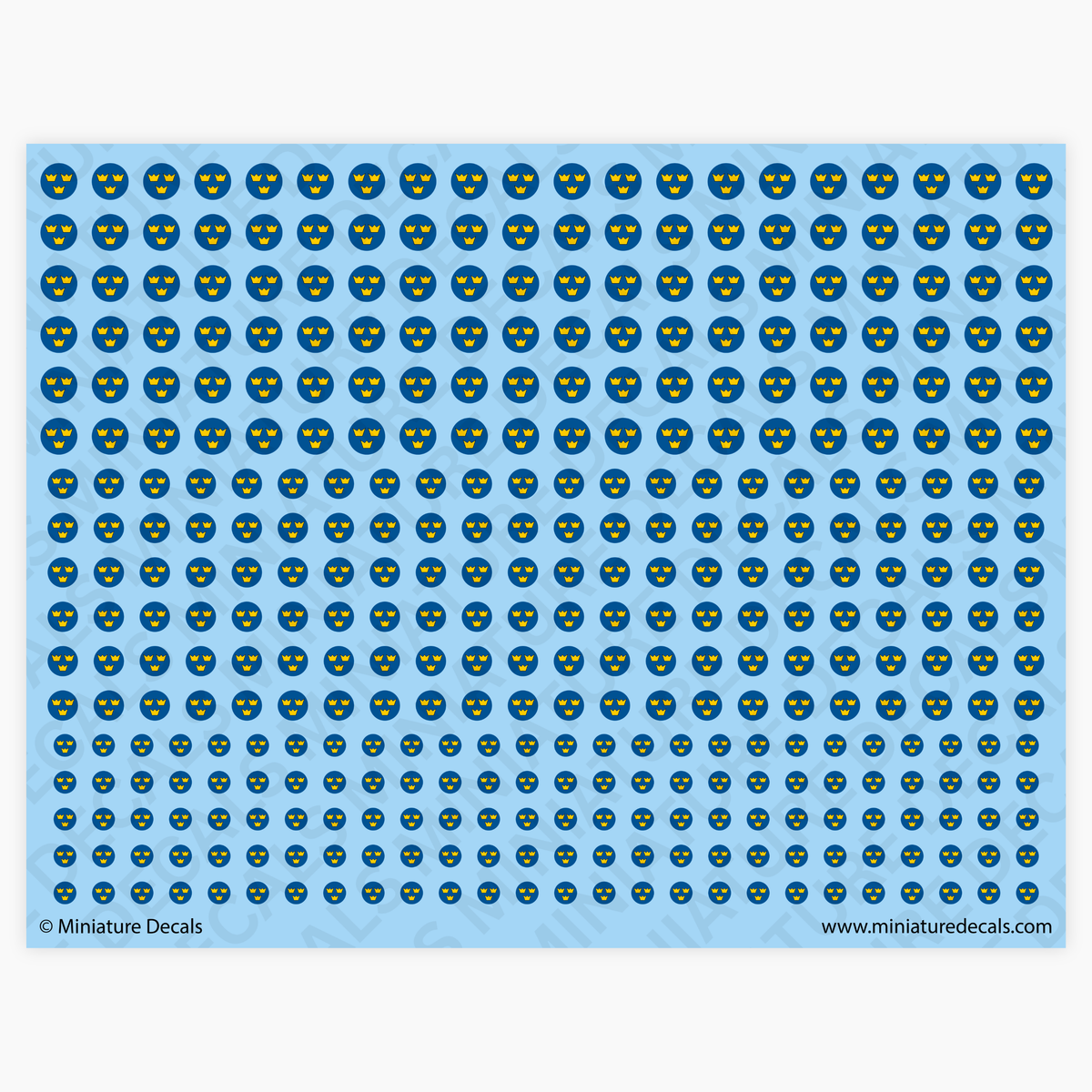 Roundel of Sweden (1937–1940) Waterslide Decals