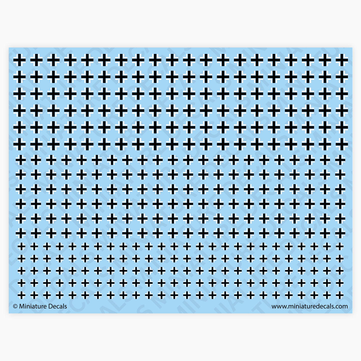 Balkenkreuz Cross (border separated) Waterslide Decals
