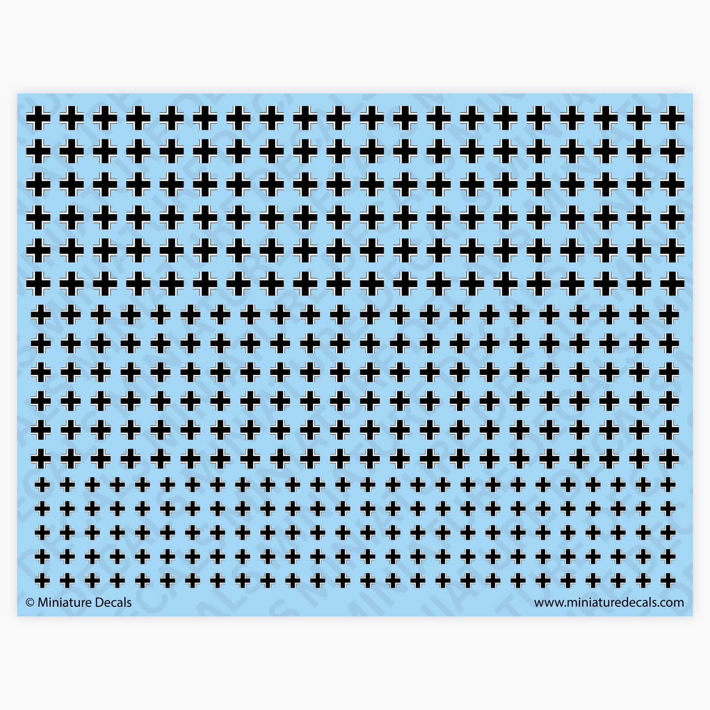 Balkenkreuz Cross (narrow outline) Waterslide Decals