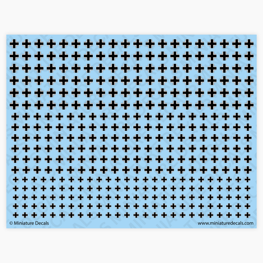 Balkenkreuz Cross (narrow outline) Waterslide Decals