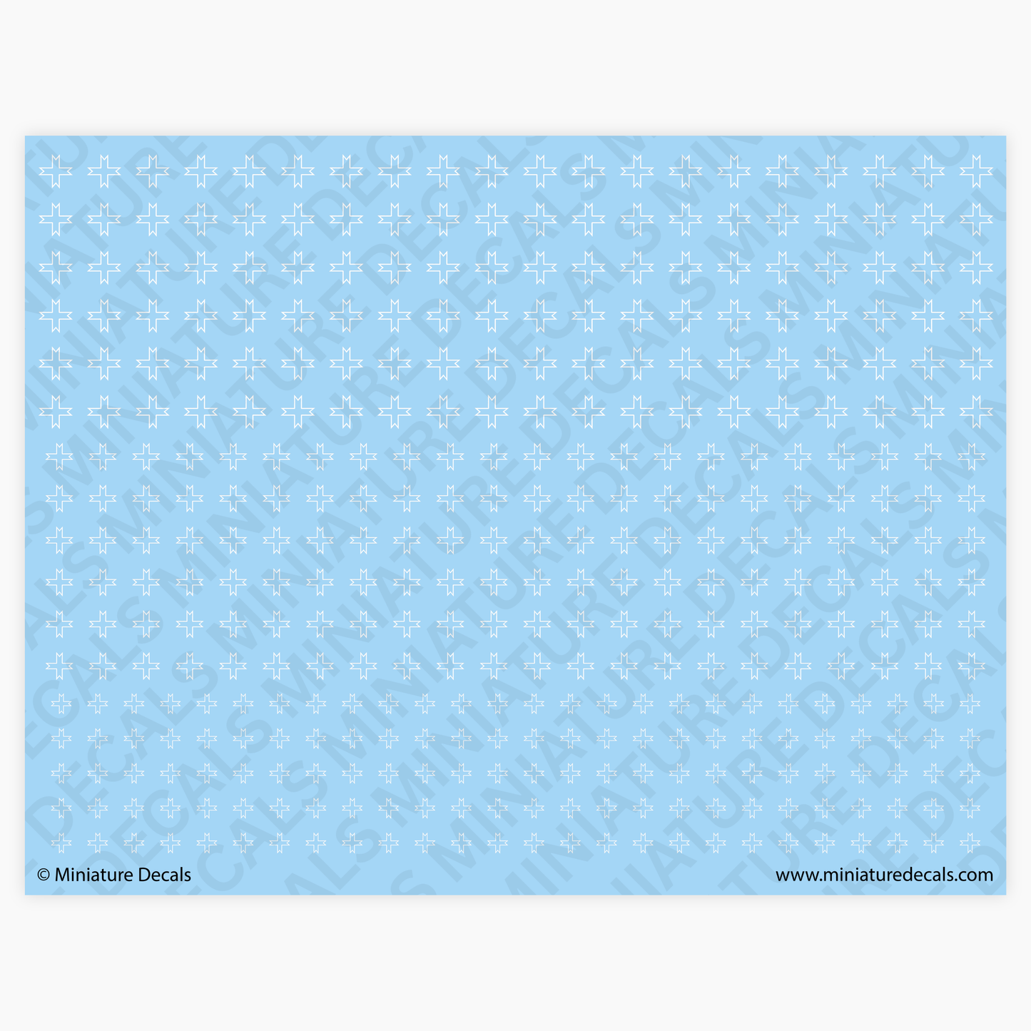Romanian King Michael Cross (outline white) Waterslide Decals