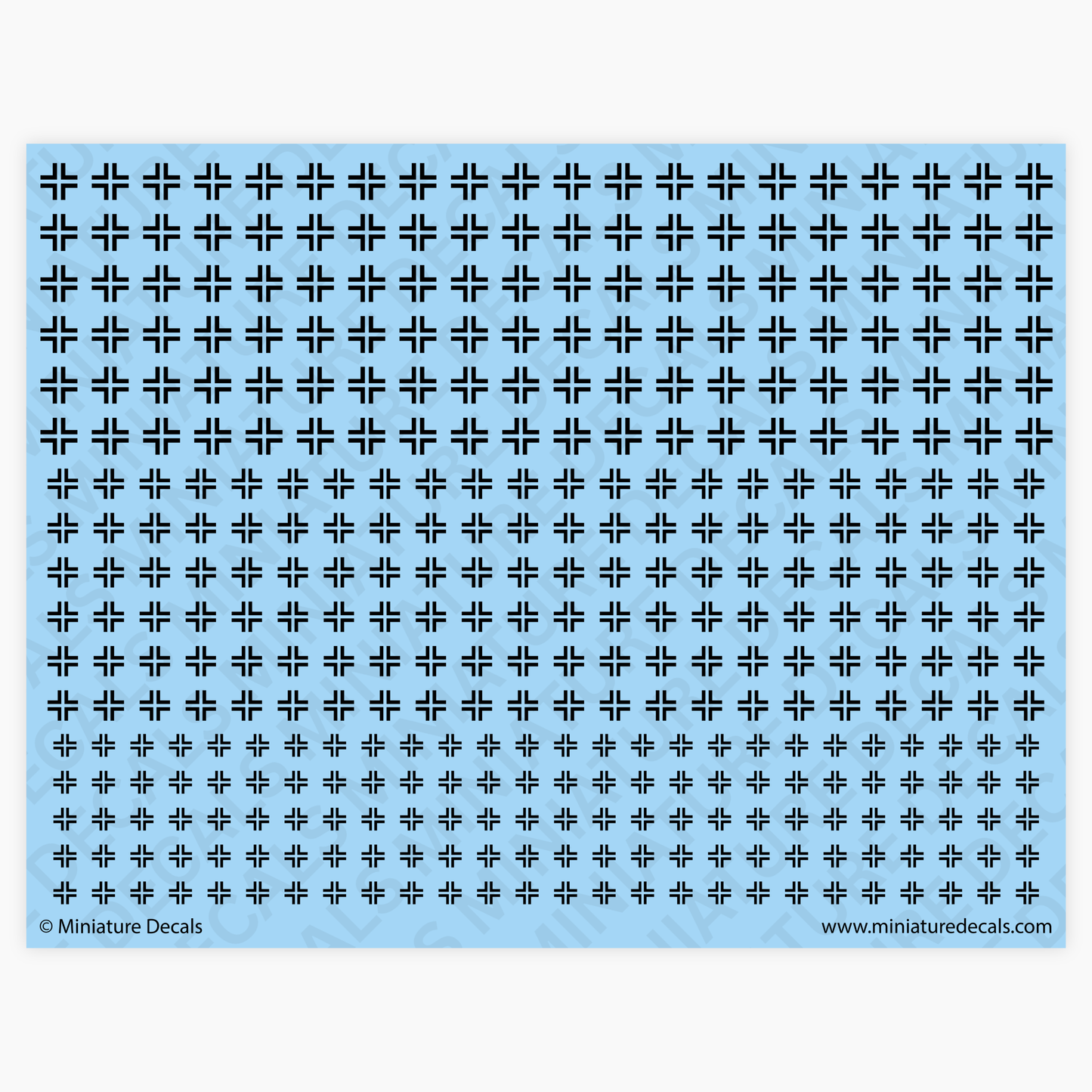 Balkenkreuz Bar Cross (slim) Waterslide Decals