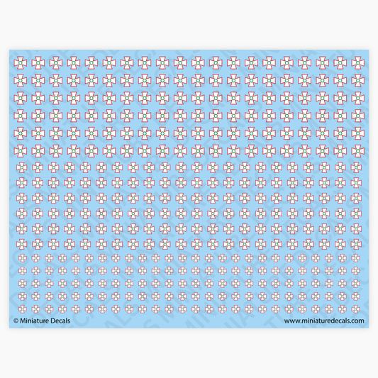 Hungarian Maltese Cross Waterslide Decals