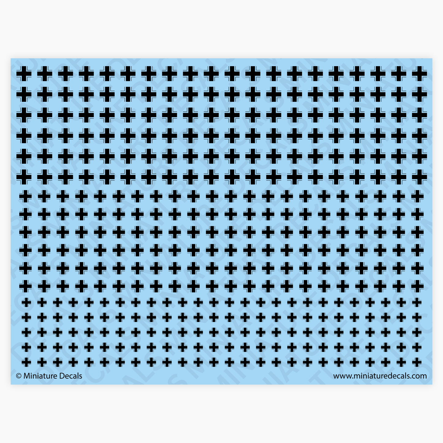 Balkenkreuz Cross (black) Waterslide Decals
