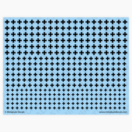 Balkenkreuz Cross (black) Waterslide Decals