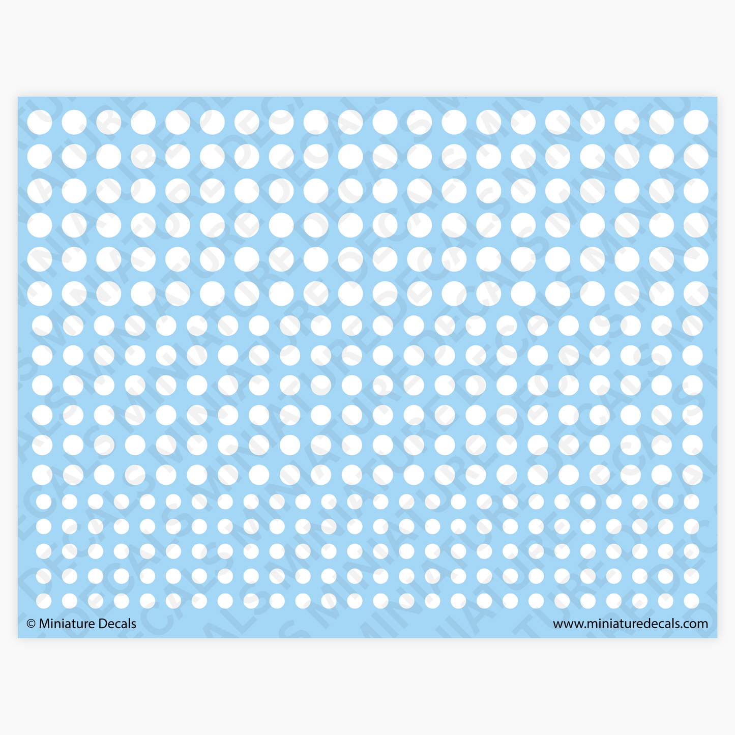 Italian White Recognition Disc Waterslide Decals