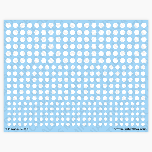 Italian White Recognition Disc Waterslide Decals