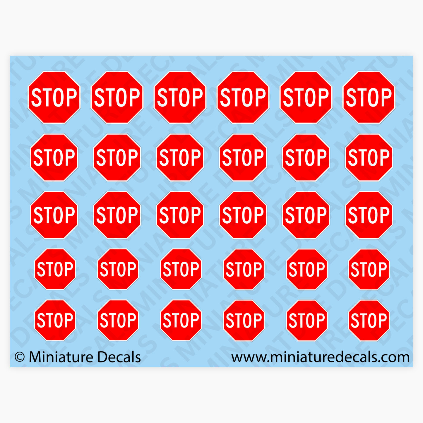 Stop Signs Waterslide Decals