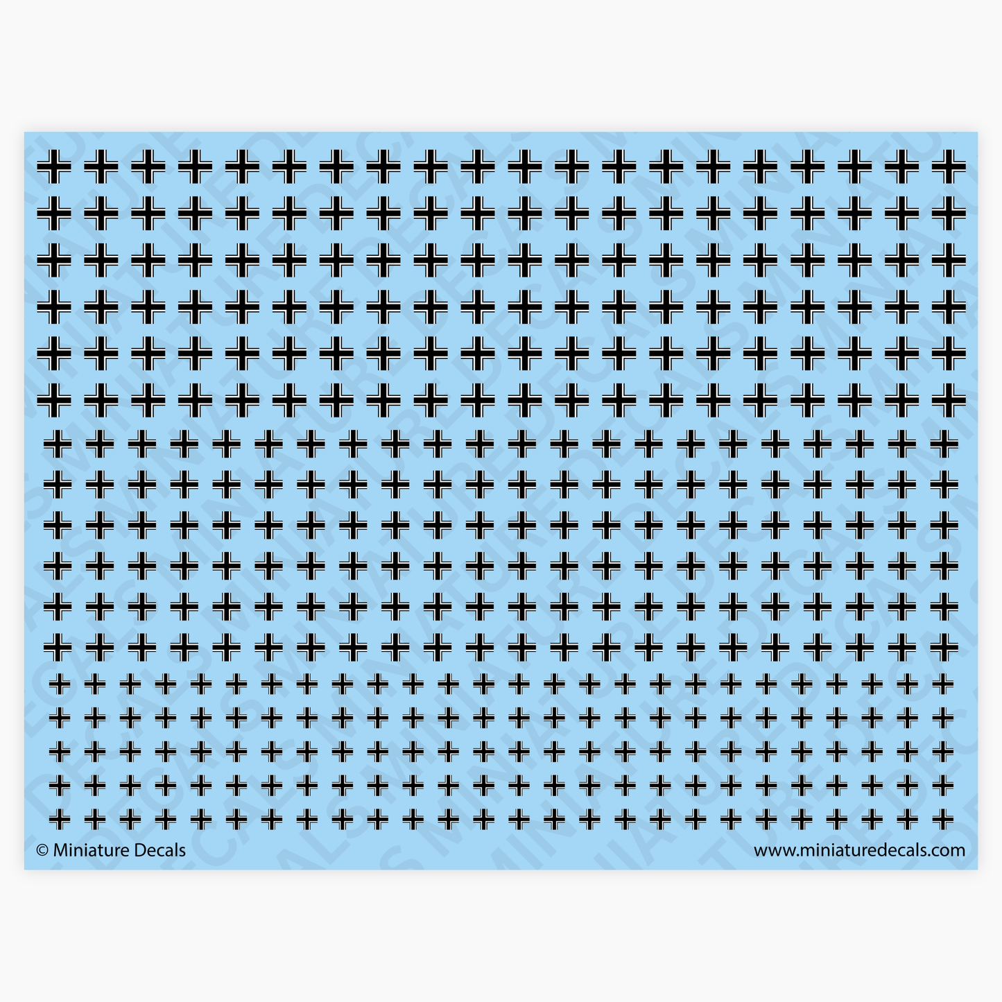 Balkenkreuz Cross (black with white border narrow) Waterslide Decals