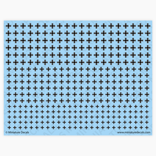 Balkenkreuz Cross (black with white border narrow) Waterslide Decals