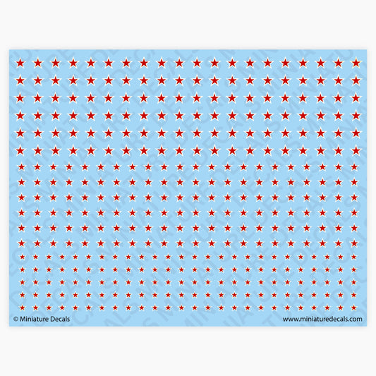 Soviet Stars (white borders) Waterslide Decals