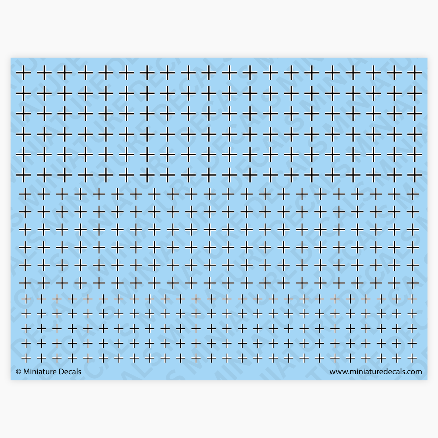 Balkenkreuz Cross (slim narrow) Waterslide Decals
