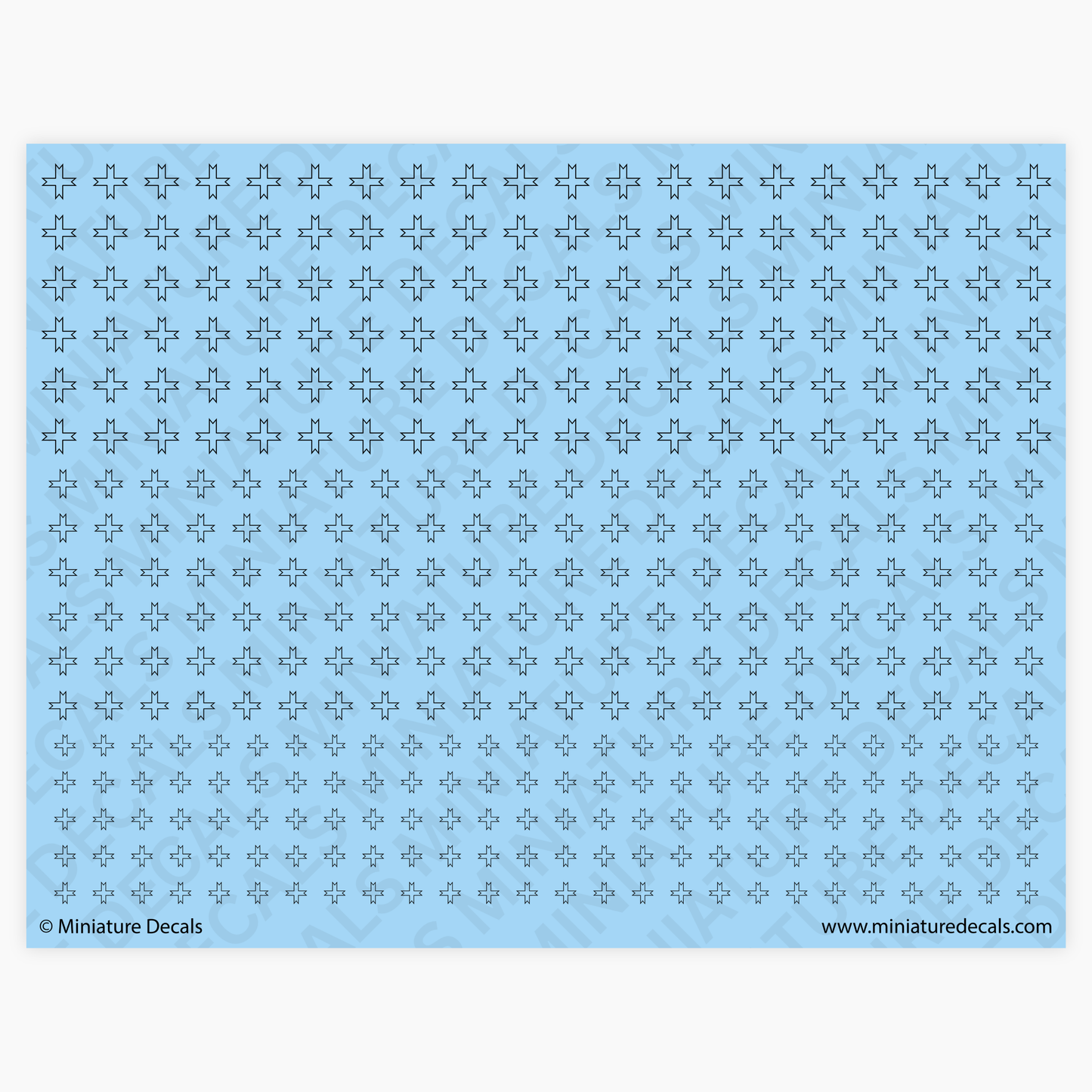 Romanian King Michael Cross (black) Waterslide Decals