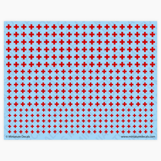 Red Cross Waterslide Decals