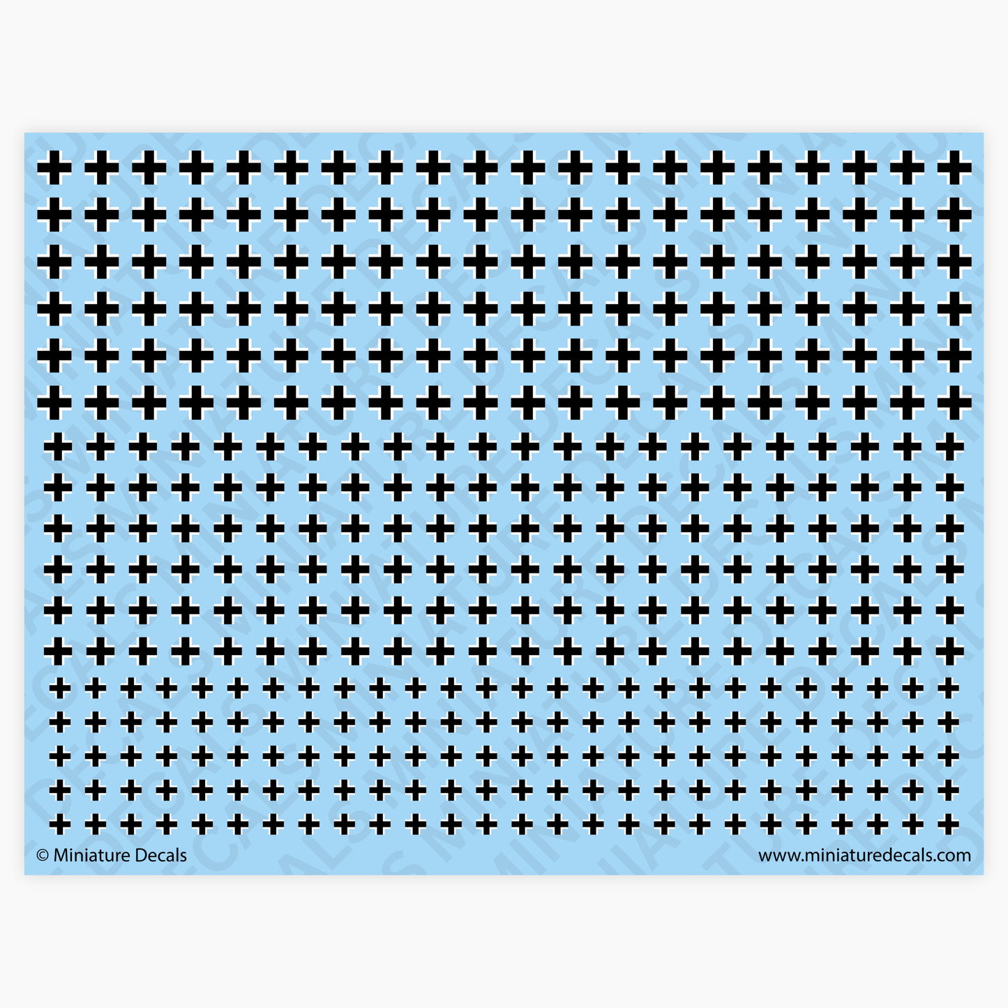 Balkenkreuz Cross (narrow) Waterslide Decals