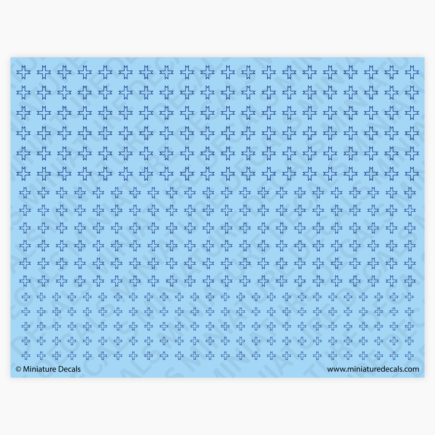 Romanian King Michael Cross (outline) Waterslide Decals