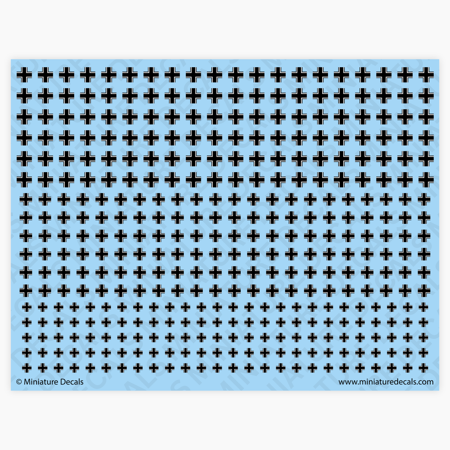 Balkenkreuz Cross (black with white border) Waterslide Decals