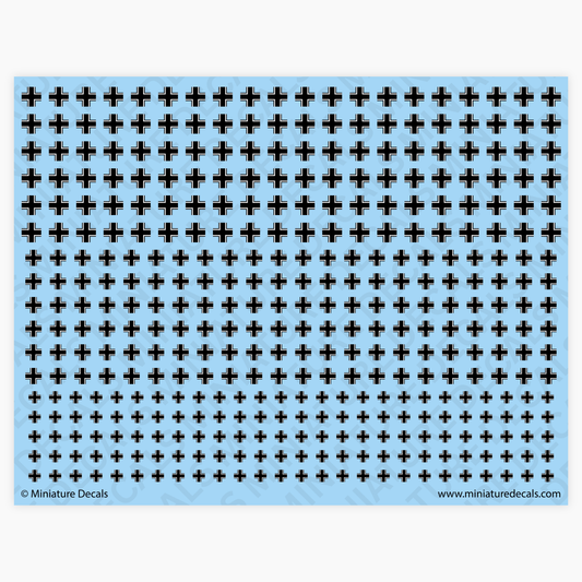 Balkenkreuz Cross (black with white border) Waterslide Decals