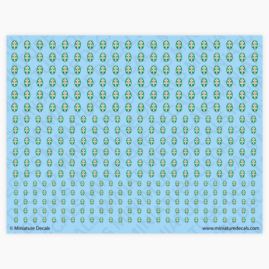 Hungarian Double Cross Waterslide Decals