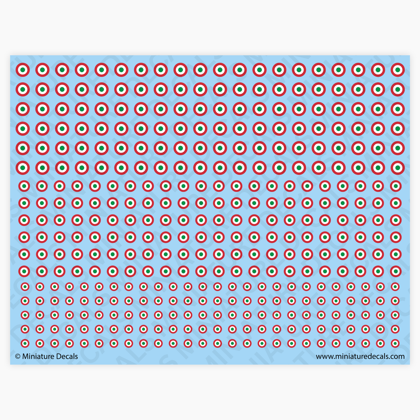 Roundel of Italy Waterslide Decals