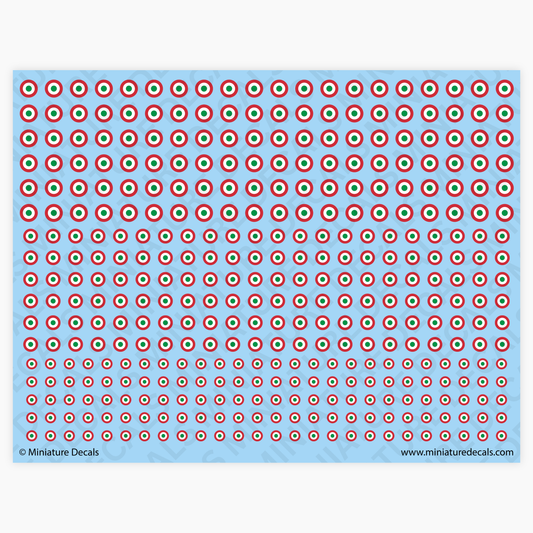 Roundel of Italy Waterslide Decals